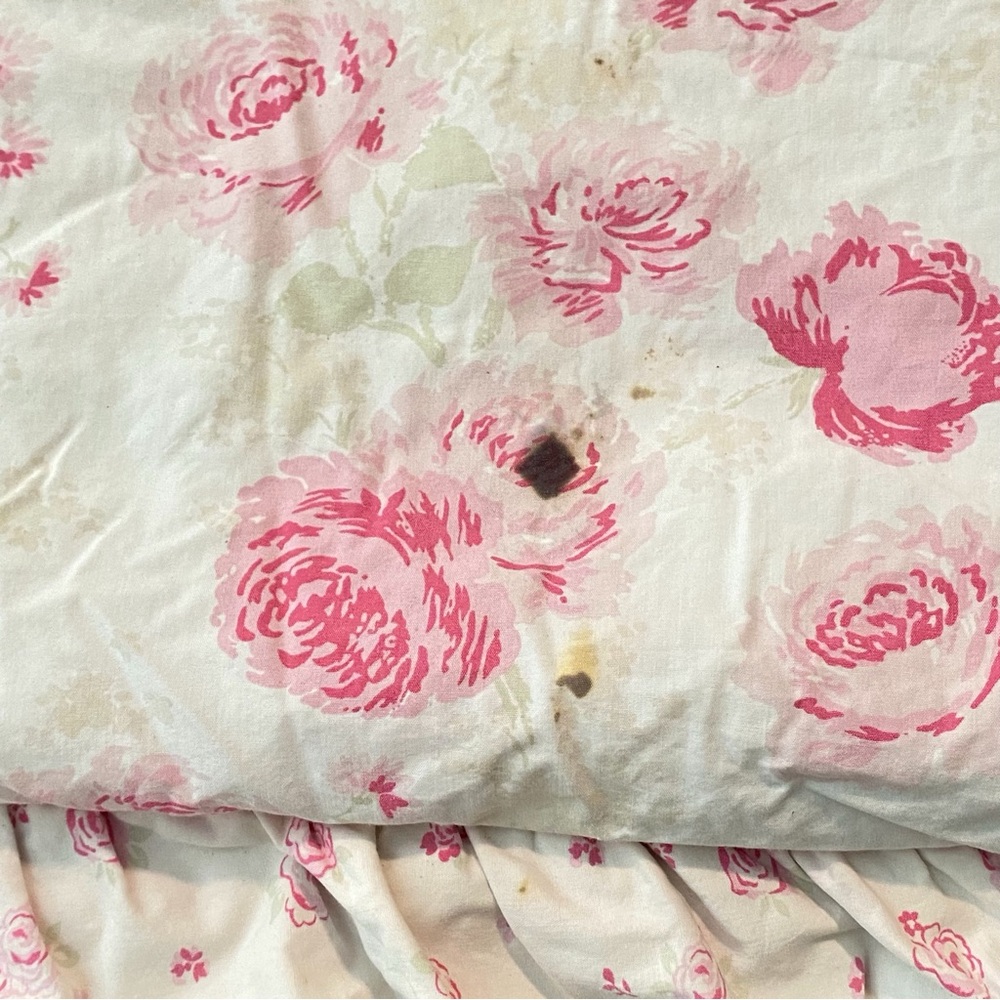 Vintage Twin Simply Shabby Chic Reversible Pink Flower Cotton Comforter - Picture 7 of 10